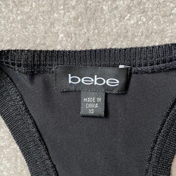 bebe satiny short dress with thru pockets - Picture 2 of 5